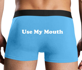 Use My Mouth - Blue Boxer Brief