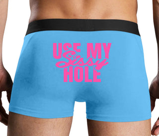 Use My Sissy Hole - Blue Boxer Brief