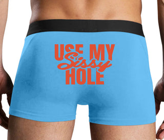 Use My Sissy Hole - Blue Boxer Brief