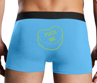 Fuck Me - Valentines Day Candy - Blue Boxer Brief
