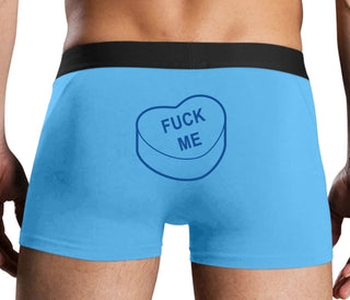 Fuck Me - Valentines Day Candy - Blue Boxer Brief