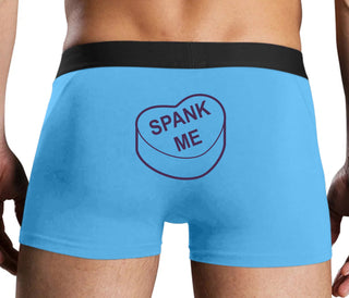 Valentines Day Candy - Spank Me - Blue Boxer Brief