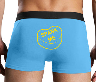 Valentines Day Candy - Spank Me - Blue Boxer Brief
