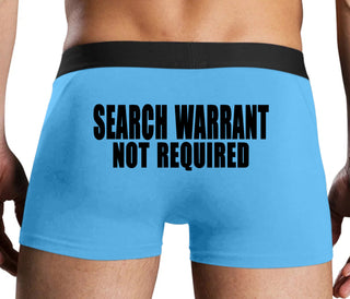 Search Warrant Not Required - Blue Boxer Brief