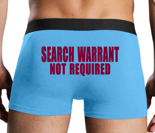 Search Warrant Not Required - Blue Boxer Brief