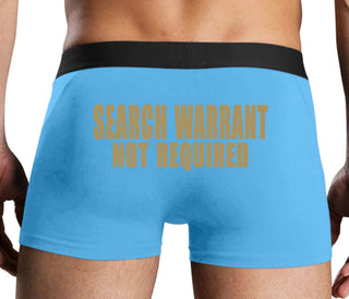 Search Warrant Not Required - Blue Boxer Brief
