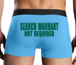 Search Warrant Not Required - Blue Boxer Brief