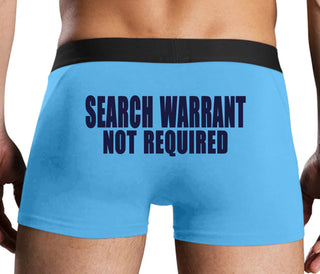 Search Warrant Not Required - Blue Boxer Brief