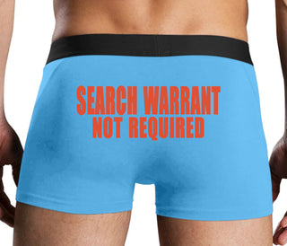 Search Warrant Not Required - Blue Boxer Brief