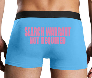 Search Warrant Not Required - Blue Boxer Brief