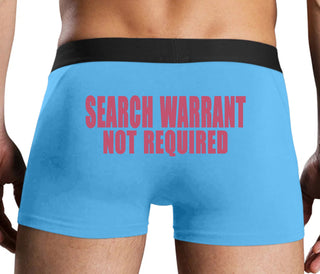 Search Warrant Not Required - Blue Boxer Brief