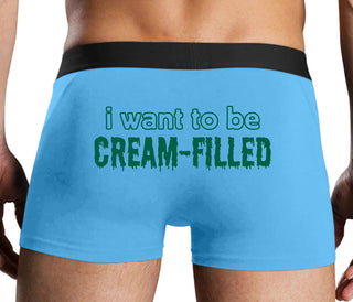 I Want To Be Cream Filled - Blue Boxer Brief