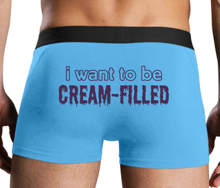 I Want To Be Cream Filled - Blue Boxer Brief