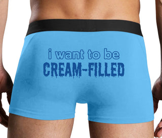 I Want To Be Cream Filled - Blue Boxer Brief