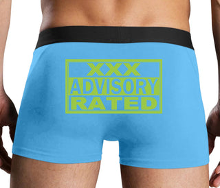 XXX Rated  Advisory Warning - Blue Boxer Brief