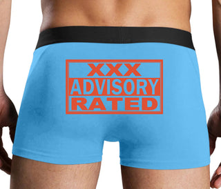 XXX Rated  Advisory Warning - Blue Boxer Brief