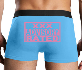 XXX Rated  Advisory Warning - Blue Boxer Brief