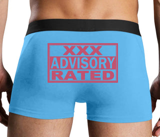 XXX Rated  Advisory Warning - Blue Boxer Brief