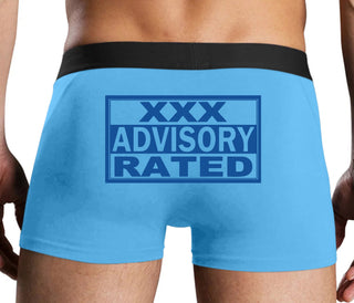 XXX Rated  Advisory Warning - Blue Boxer Brief