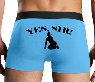 Yes Sir - Submissive Man - Blue Boxer Brief