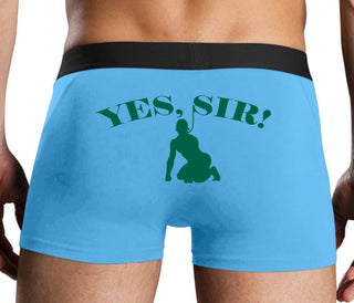 Yes Sir - Submissive Man - Blue Boxer Brief