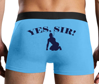 Yes Sir - Submissive Man - Blue Boxer Brief