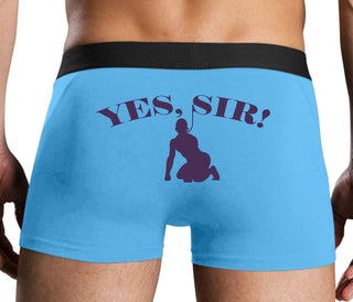 Yes Sir - Submissive Man - Blue Boxer Brief