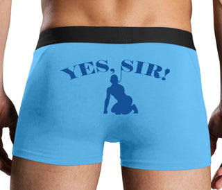 Yes Sir - Submissive Man - Blue Boxer Brief