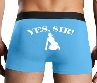 Yes Sir - Submissive Man - Blue Boxer Brief