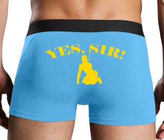 Yes Sir - Submissive Man - Blue Boxer Brief