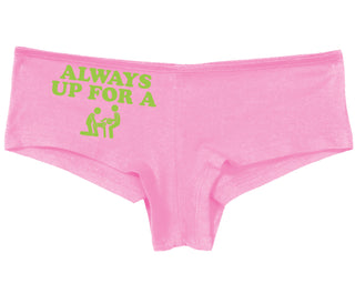Always Up For A Threesome - Pink Boyshort