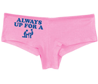 Always Up For A Threesome - Pink Boyshort