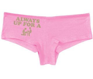 Always Up For A Threesome - Pink Boyshort