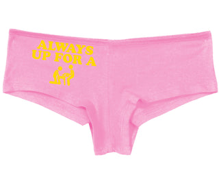 Always Up For A Threesome - Pink Boyshort