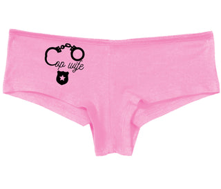 Cop Wife - Cute Handcuffs - Pink Boy Short