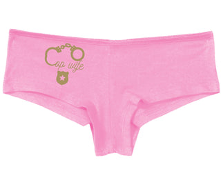 Cop Wife - Cute Handcuffs - Pink Boy Short