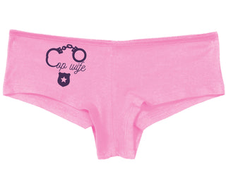 Cop Wife - Cute Handcuffs - Pink Boy Short