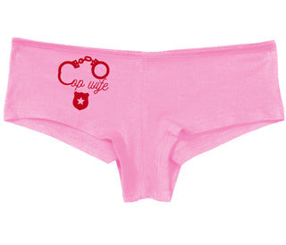Cop Wife - Cute Handcuffs - Pink Boy Short