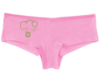 Cop Wife - Cute Handcuffs - Pink Boy Short