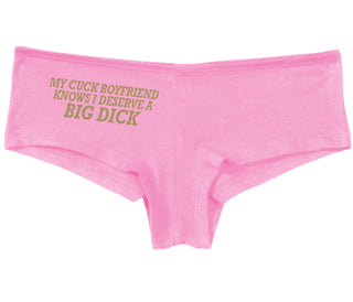 My Cuck Boyfriend Knows I Deserve A Big Dick - Pink Boy Short