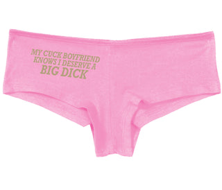 My Cuck Boyfriend Knows I Deserve A Big Dick - Pink Boy Short