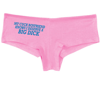 My Cuck Boyfriend Knows I Deserve A Big Dick - Pink Boy Short