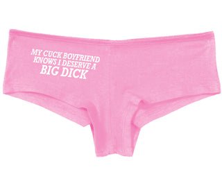 My Cuck Boyfriend Knows I Deserve A Big Dick - Pink Boy Short