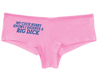 My Cuck Husband Knows I Deserve A Big Dick - Pink Boy Short