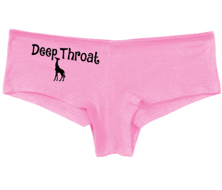 Deepthroat - Funny Giraffe Logo - Pink Boy Short