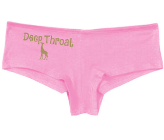 Deepthroat - Funny Giraffe Logo - Pink Boy Short