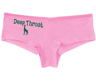 Deepthroat - Funny Giraffe Logo - Pink Boy Short