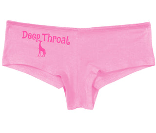 Deepthroat - Funny Giraffe Logo - Pink Boy Short