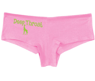Deepthroat - Funny Giraffe Logo - Pink Boy Short