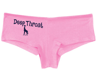 Deepthroat - Funny Giraffe Logo - Pink Boy Short
